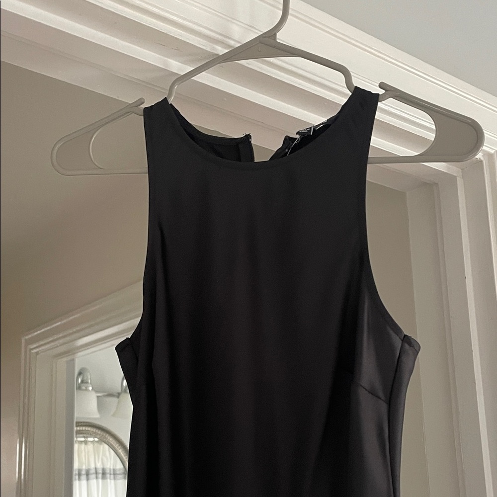 Steve Madden nwt black satin racer back dress full length